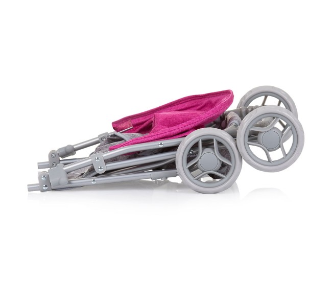 Carucior pentru papusi Chipolino Alice grey pink linen Carucior pentru papusi Chipolino Alice grey pink linen
