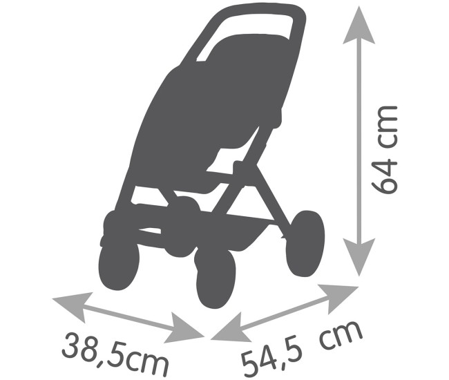 Carucior pentru papusi Smoby Maxi Cosi Twin albastru Carucior pentru papusi Smoby Maxi Cosi Twin albastru