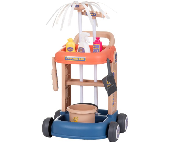 Set jucarie Chipolino Cleaning Cart cu 35 accesorii