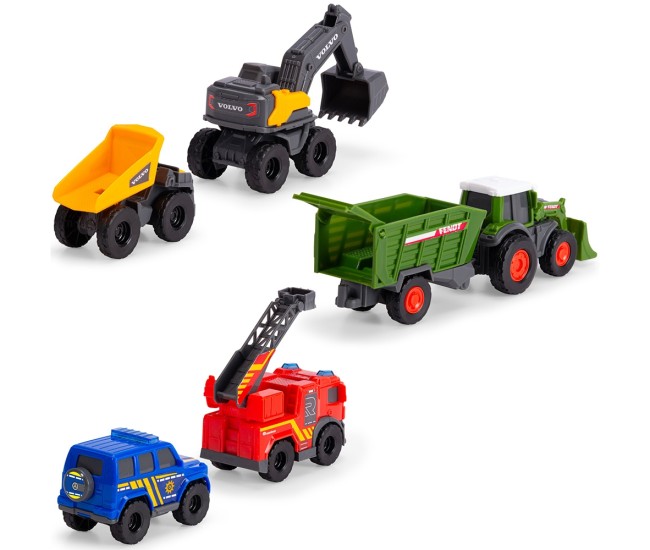 Set Dickie Toys Micro City Team 9 cm cu 5 vehicule Set Dickie Toys Micro City Team 9 cm cu 5 vehicule