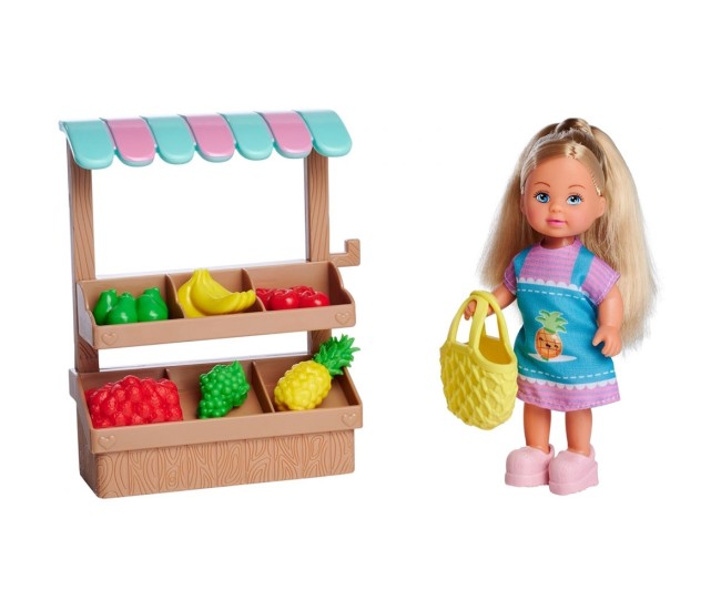 Papusa Simba Evi Love Fruit Stand 12 cm cu accesorii Papusa Simba Evi Love Fruit Stand 12 cm cu accesorii