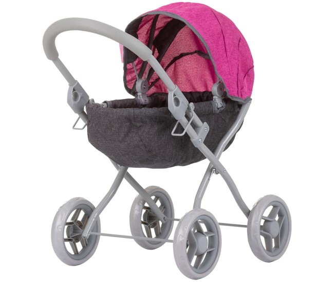 Carucior pentru papusi Chipolino Daisy grey pink linen