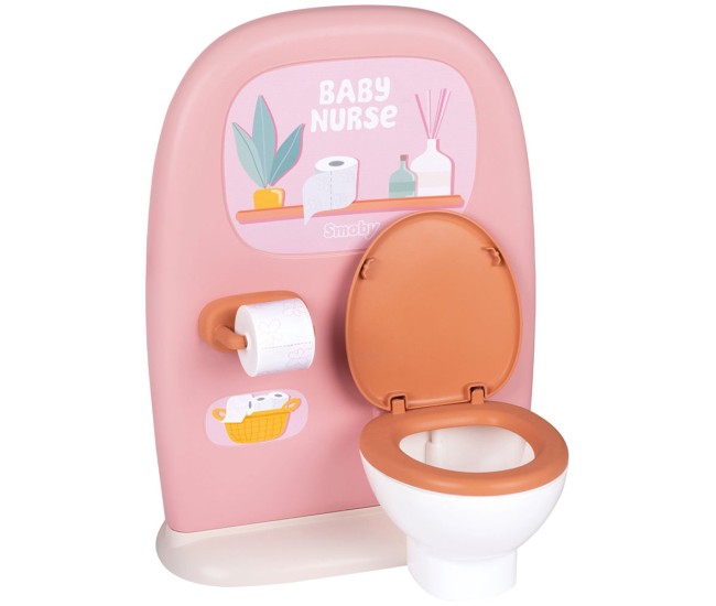 Jucarie Smoby Baby Nurse Toilets cu 2 accesorii Jucarie Smoby Baby Nurse Toilets cu 2 accesorii