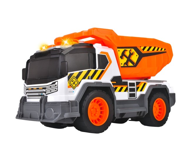 Camion de constructie Dickie Toys Dump Truck 30 cm cu lumini si sunete Camion de constructie Dickie Toys Dump Truck 30 cm cu lumini si sunete