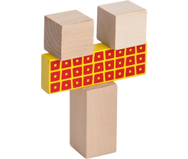 Jucarie Eichhorn Cuburi in galetusa Wooden Blocks 50 piese Jucarie Eichhorn Cuburi in galetusa Wooden Blocks 50 piese