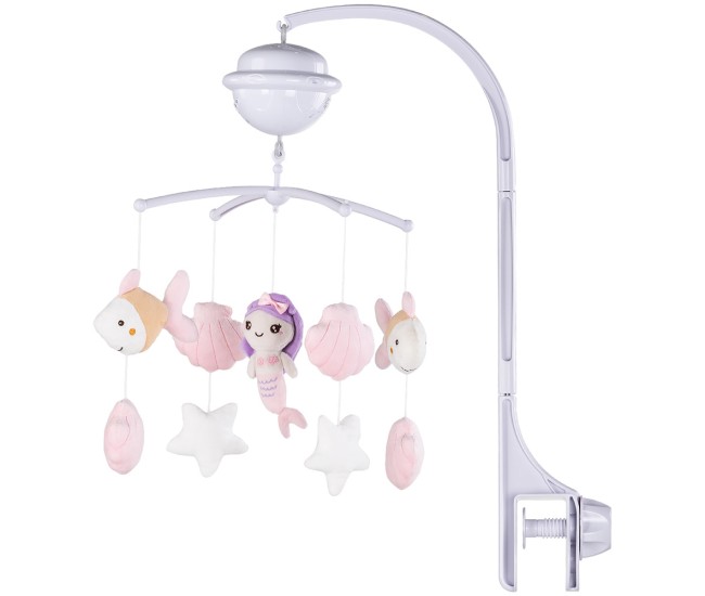 Carusel muzical pentru patut cu proiector Chipolino Mermaid