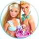 Set Simba Steffi Love Mermaid Family papusa Steffy 29 cm, papusa Kevin 29 cm si accesorii Set Simba Steffi Love Mermaid Family papusa Steffy 29 cm, papusa Kevin 29 cm si accesorii