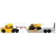 Camion Dickie Toys Mack Volvo Micro Builder cu remorca, buldozer si camion basculant Camion Dickie Toys Mack Volvo Micro Builder cu remorca, buldozer si camion basculant