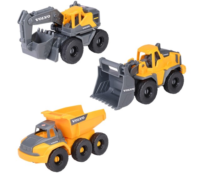 Set Dickie Toys Construction Set cu 3 vehicule 16 cm Set Dickie Toys Construction Set cu 3 vehicule 16 cm