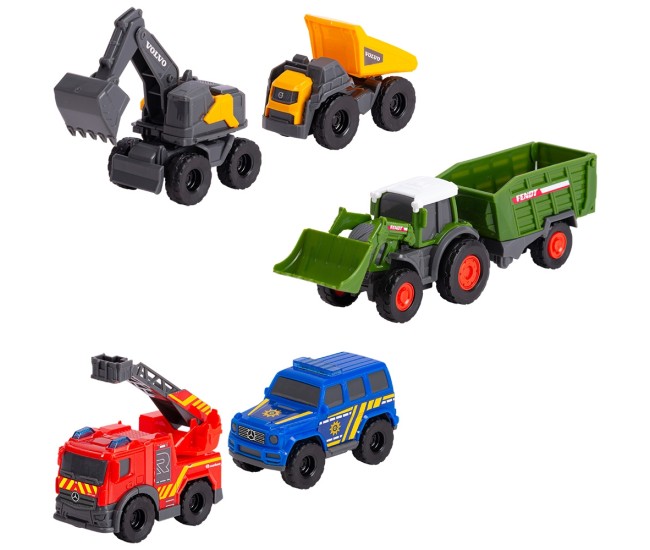 Set Dickie Toys Micro City Team 9 cm cu 5 vehicule Set Dickie Toys Micro City Team 9 cm cu 5 vehicule