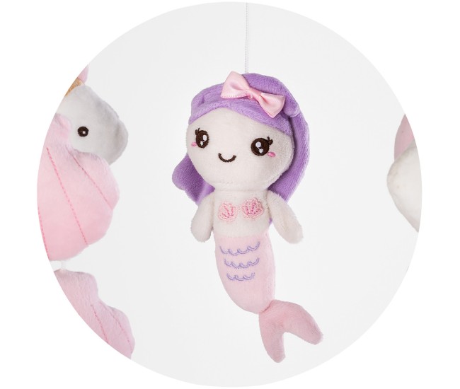 Carusel muzical pentru patut cu proiector Chipolino Mermaid