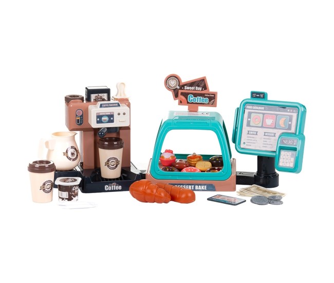 Set jucarie Chipolino Coffee Machine cu lumini, sunete si 41 accesorii