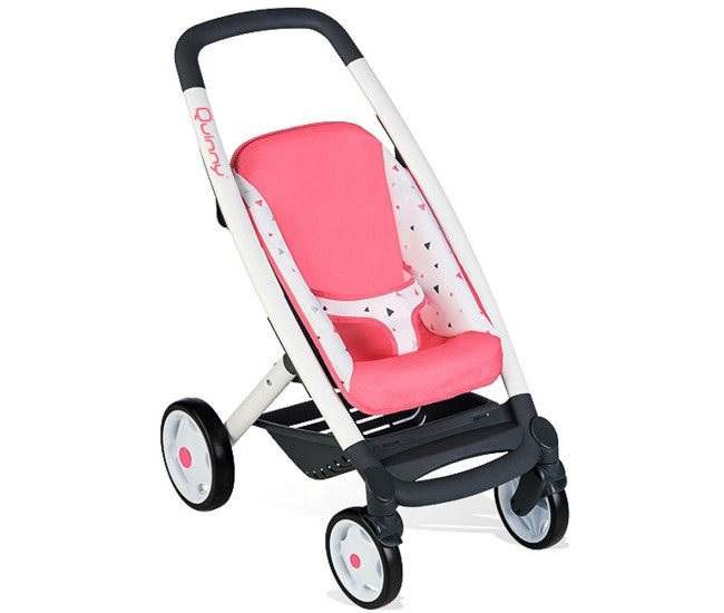 Carucior pentru papusi Smoby Quinny Combi 3 in 1 roz Carucior pentru papusi Smoby Quinny Combi 3 in 1 roz