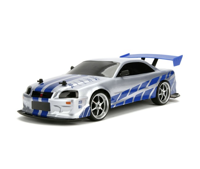 Masina Jada Toys Fast and Furious Nissan Skyline GTR Drift cu anvelope si telecomanda Masina Jada Toys Fast and Furious Nissan Skyline GTR Drift cu anvelope si telecomanda