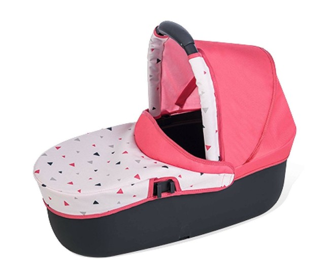 Carucior pentru papusi Smoby Quinny Combi 3 in 1 roz Carucior pentru papusi Smoby Quinny Combi 3 in 1 roz