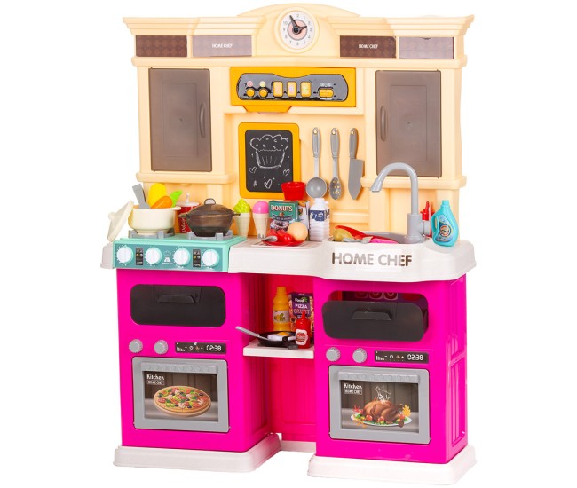 Set jucarie Chipolino Kitchen 83 cm cu sistem de curgere apa, lumini, sunete si 85 accesorii