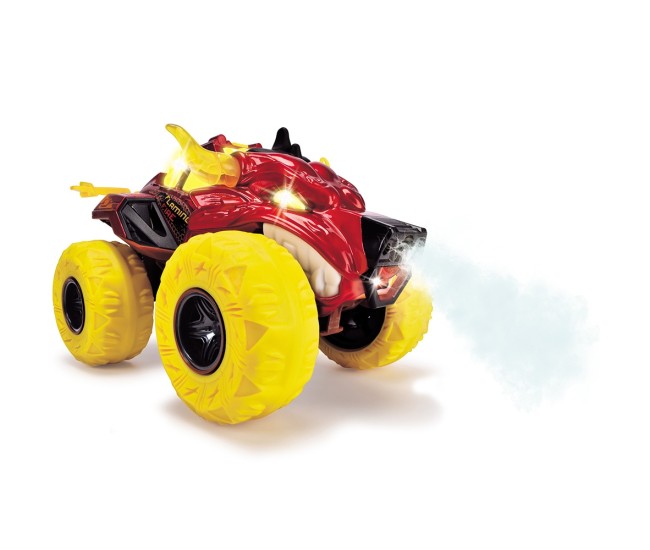 Masina Dickie Toys Flaming Fire Monster 25 cm rosu cu lumini si sunete