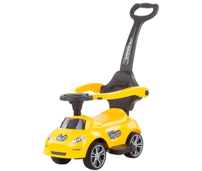 Masinuta de impins Chipolino Turbo yellow cu maner