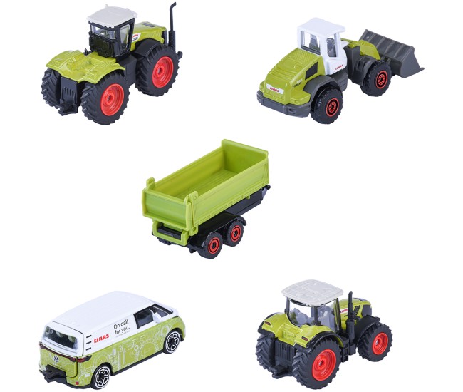 Set Majorette Claas Farm cu 5 vehicule Set Majorette Claas Farm cu 5 vehicule