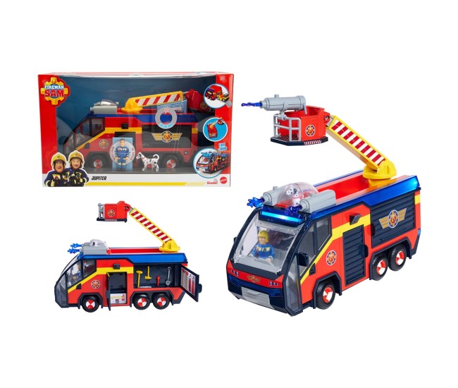 Masina de pompieri Simba Fireman Sam Jupiter cu lumini, sunete si figurine