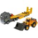 Camion Majorette Volvo cu remorca si buldozer Camion Majorette Volvo cu remorca si buldozer