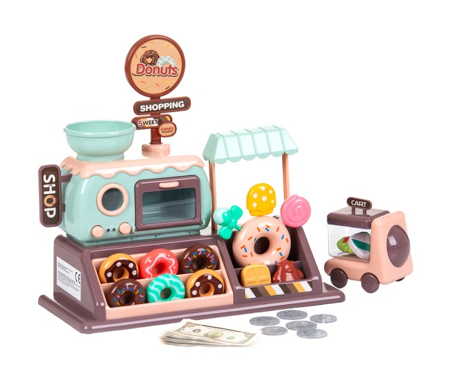 Set jucarie Chipolino Donut Shop cu lumini, sunete si 34 accesorii