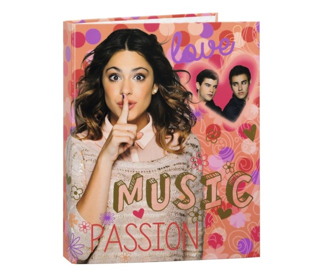 Biblioraft A4 cu 4 inele din carton colectia Violetta Love Biblioraft A4 cu 4 inele din carton colectia Violetta Love