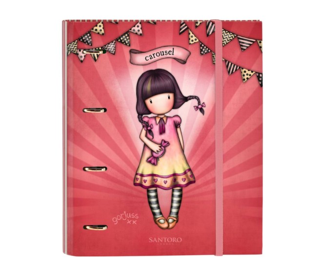 Caiet mecanic A4 cu elastic si separatoare Gorjuss - Carousel Caiet mecanic A4 cu elastic si separatoare Gorjuss - Carousel