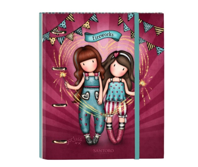 Caiet mecanic A4 cu elastic si separatoare Gorjuss - Fireworks Caiet mecanic A4 cu elastic si separatoare Gorjuss - Fireworks