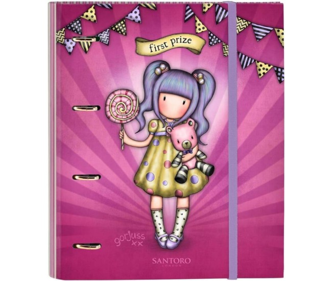 Caiet mecanic A4 cu elastic si separatoare Gorjuss - First Prize Caiet mecanic A4 cu elastic si separatoare Gorjuss - First Prize