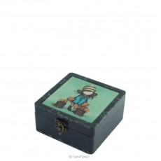 Gorjuss cutie mica din lemn si sticla - The Foxes