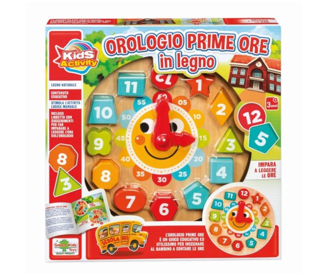 Jucarie bebe Ceas din lemn Jucarie bebe Ceas din lemn