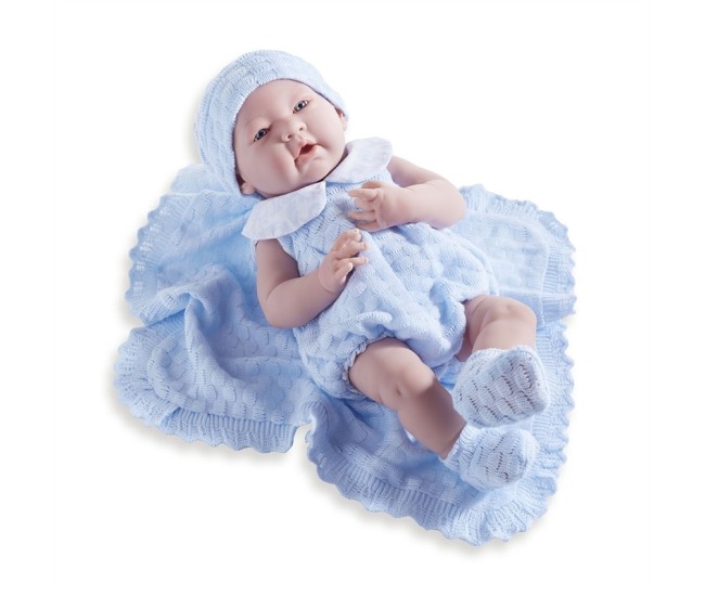 Jucarie bebe nou-nascut baiat  38cm cu trusou