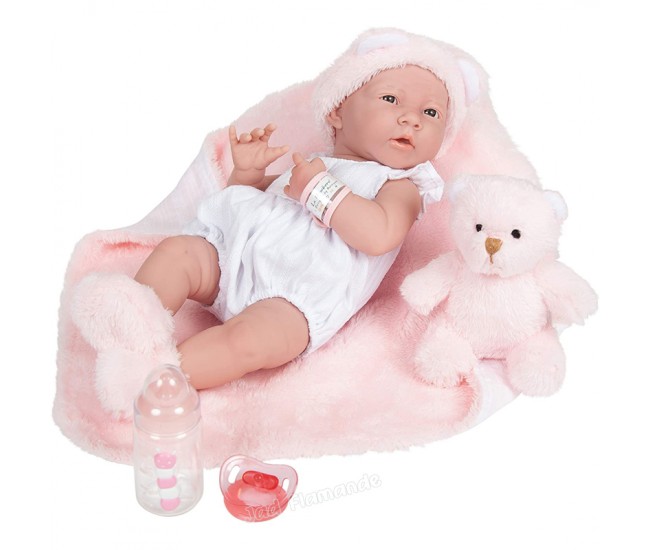 Jucarie Bebelusa cu bentita roz si botosei
