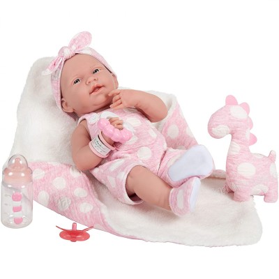 Jucarie Bebelusa cu bentita si dinozaur roz Jucarie Bebelusa cu bentita si dinozaur roz