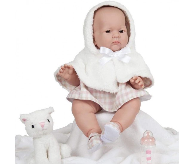 Jucarie Bebelusa cu pelerina alba