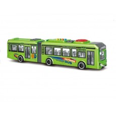 Autobuz cu sunete, lumini si functie usi deschise 42 cm verde 