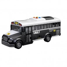 Autobuz politie SWAT cu sunete, lumini si functie usi deschise 28 cm Autobuz politie SWAT cu sunete, lumini si functie usi deschise 28 cm