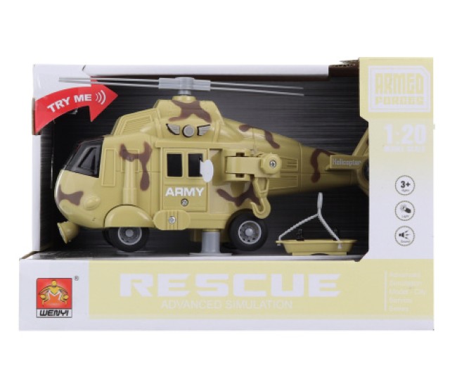 Elicopter militar cu sunete si lumini scara 1:20 Elicopter militar cu sunete si lumini scara 1:20
