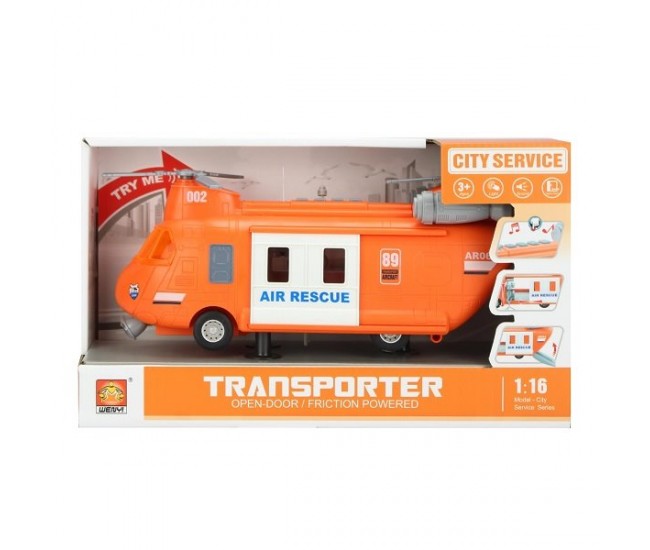 Elicopter interventie cu lumini si sunete City Service scara 1:16 Elicopter interventie cu lumini si sunete City Service scara 1:16