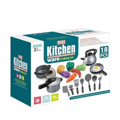 Set de joaca ustensile bucatarie 18 piese Set de joaca ustensile bucatarie 18 piese