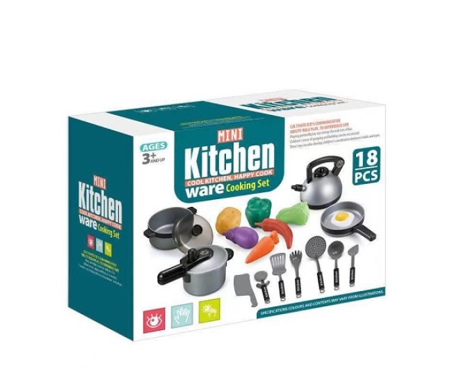Set de joaca ustensile bucatarie 18 piese