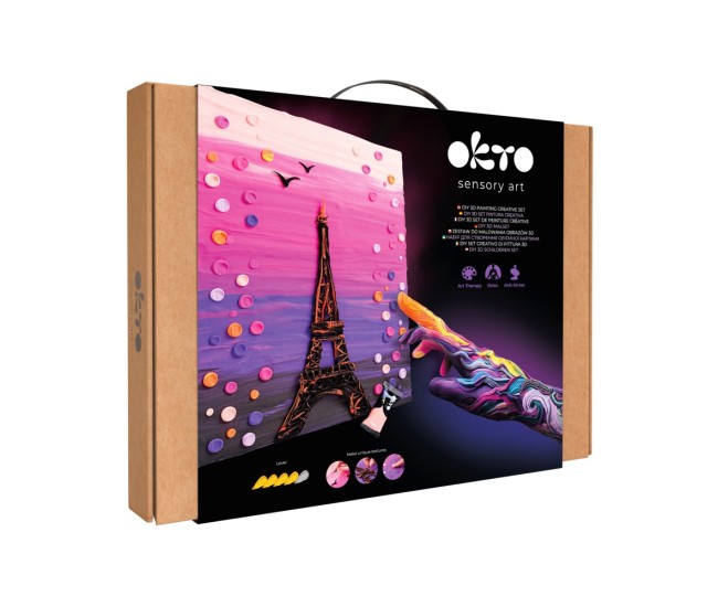 Set pictura 3d cu argila usoara, 30*40cm - paris Set pictura 3d cu argila usoara, 30*40cm - paris