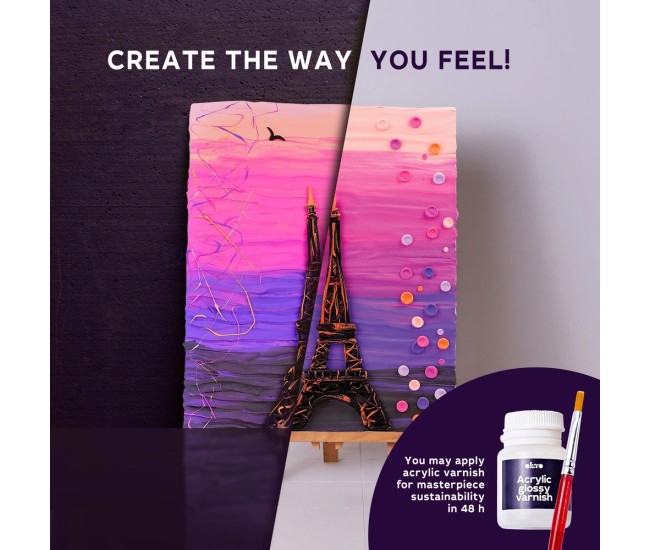 Set pictura 3d cu argila usoara, 30*40cm - paris Set pictura 3d cu argila usoara, 30*40cm - paris