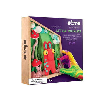 Set creatie wood & craft - little worlds, 21*21cm - mommy troll