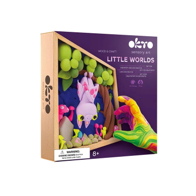 Set creatie wood & craft - little worlds, 21*21cm - bat