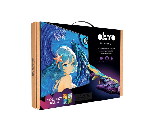 Set pictura 3d cu argila usoara, 30*40cm - manga - water Set pictura 3d cu argila usoara, 30*40cm - manga - water