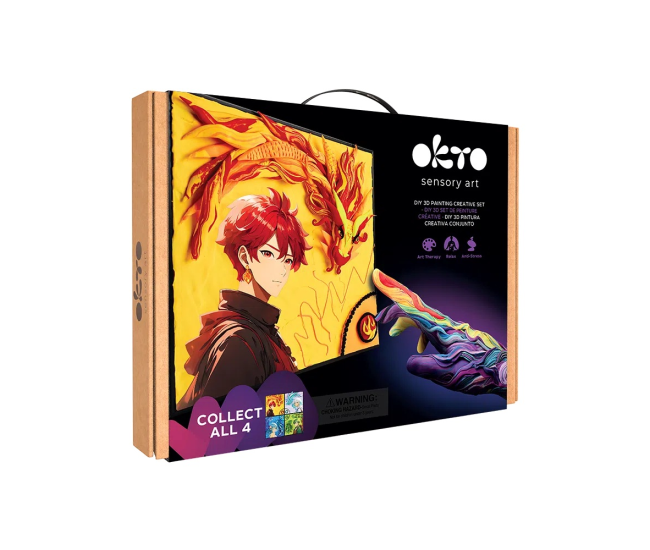 Set pictura 3d cu argila usoara, 30*40cm - manga - fire Set pictura 3d cu argila usoara, 30*40cm - manga - fire