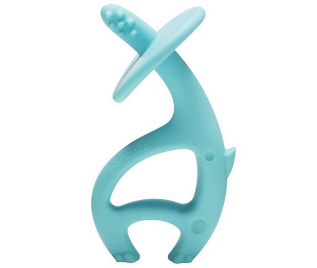 Inel gingival din silicon, mombella - elefant albastru Inel gingival din silicon, mombella - elefant albastru