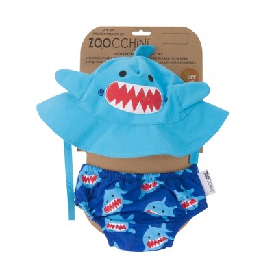 Set chilotel de baie si palarie, marimea l, upf 50+, zoocchini, shark
